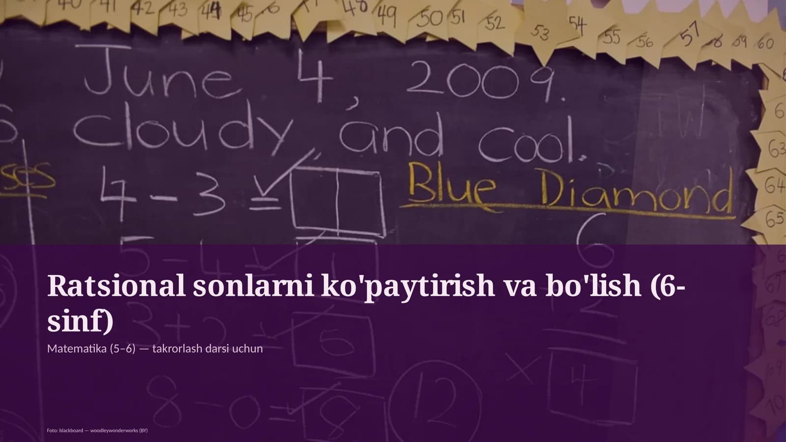 Ratsional sonlarni ko'paytirish va bo'lish (6-sinf)