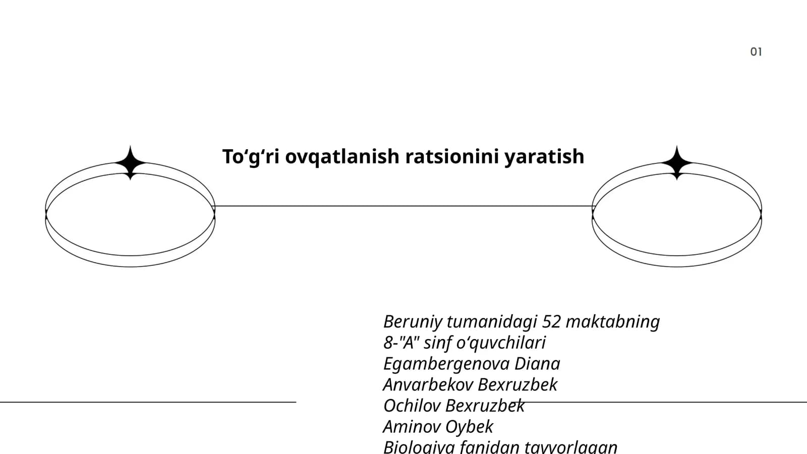 Biologiya fanidan tayyorlagan loyihasi