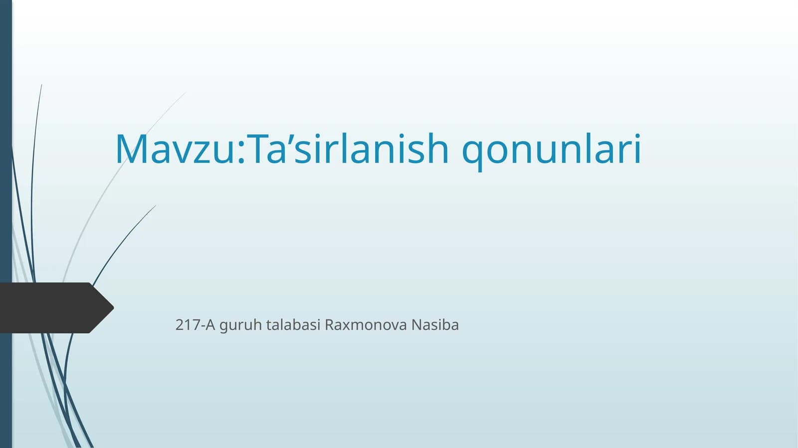Ta’sirlanish qonunlari