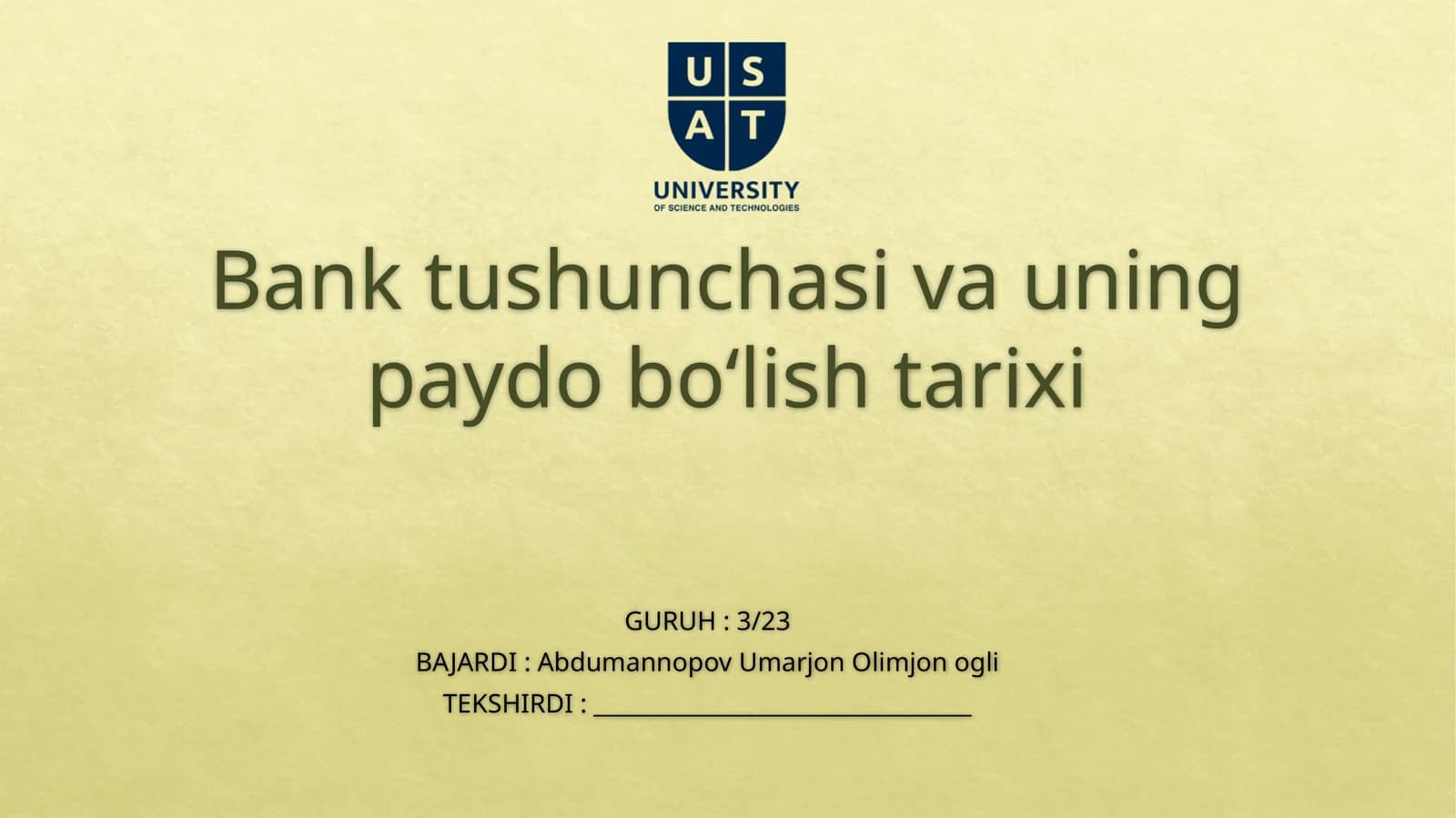 Banktushunchasivauningpaydoboʻlishtarixi