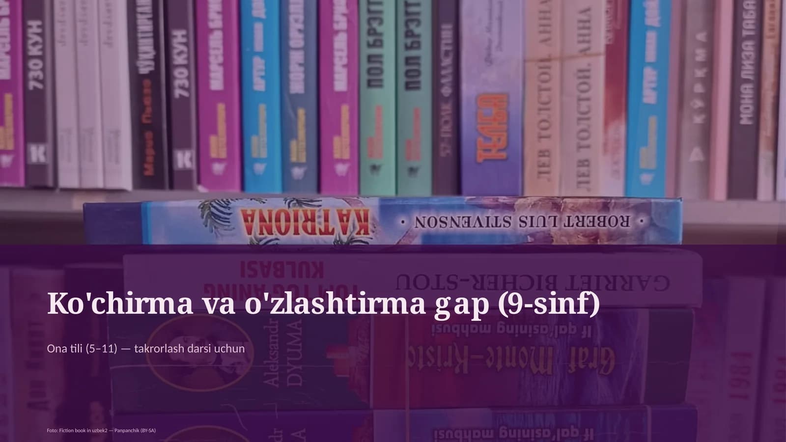Ko'chirma va o'zlashtirma gap (9-sinf)