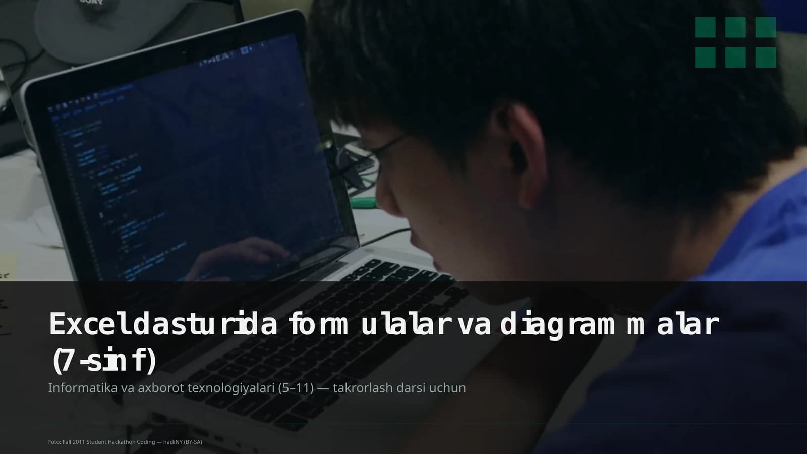 Excel dasturida formulalar va diagrammalar (7-sinf)