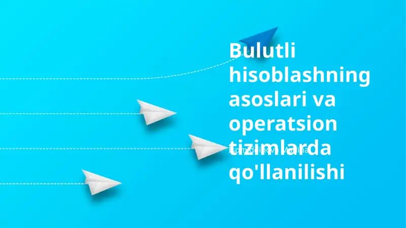 Operatsion Tizimlarda Bulutli Texnologiyalarni Qo'llash