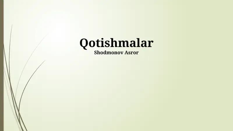 Qotishmalar