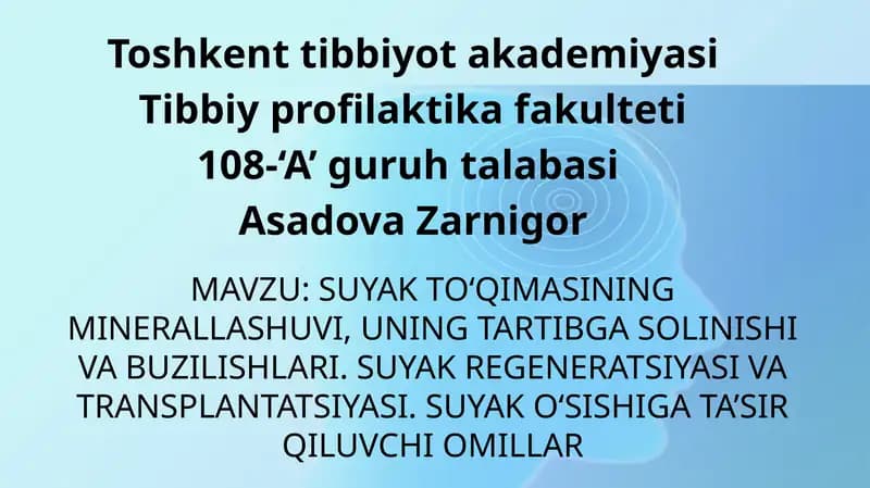 Suyakto‘qimasi