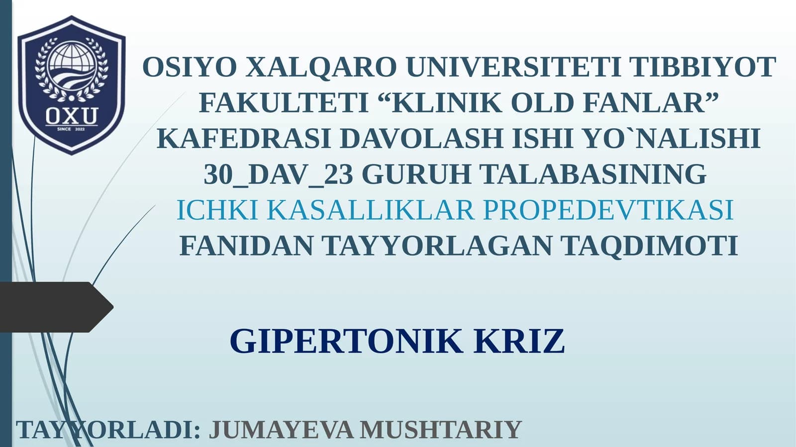 GIPERTONIK KRIZ
