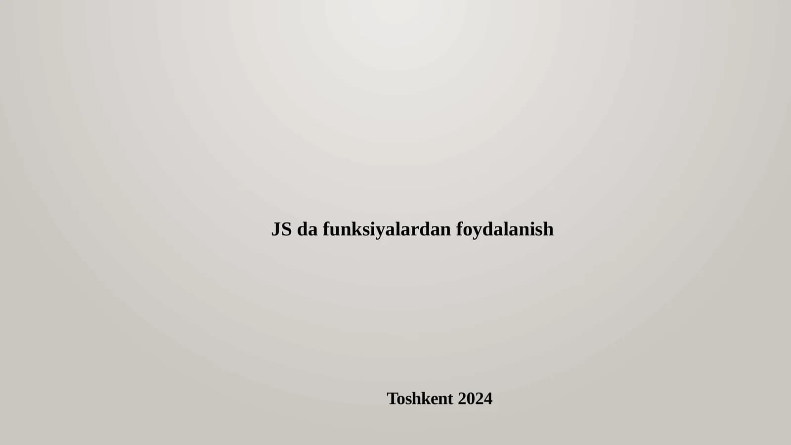 JavaScript Funksiya