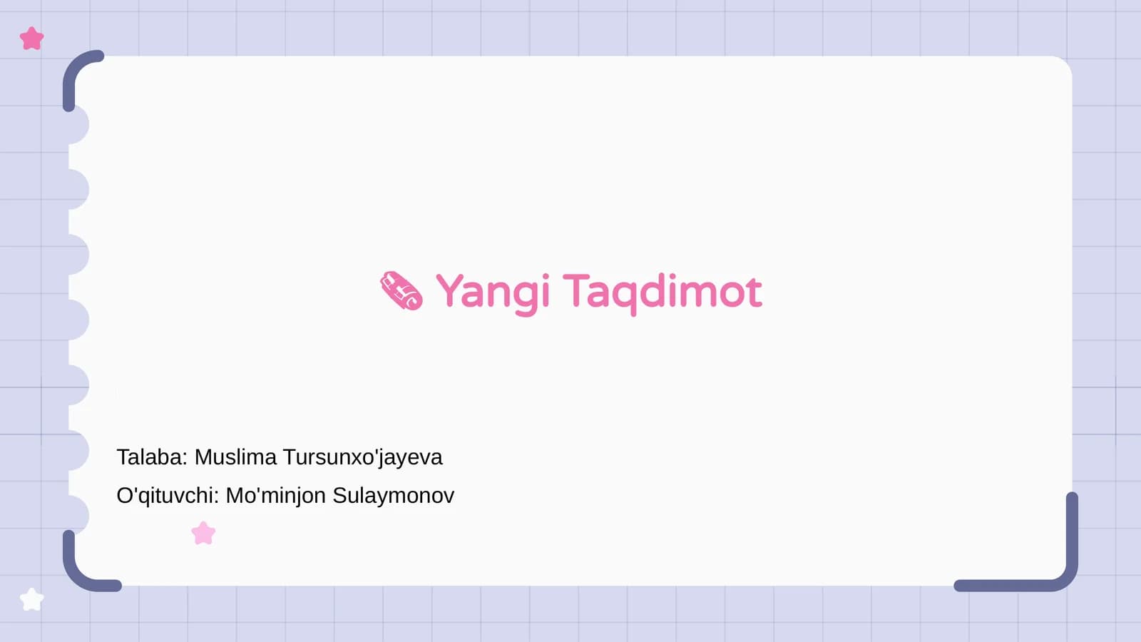 Yangi Taqdimot