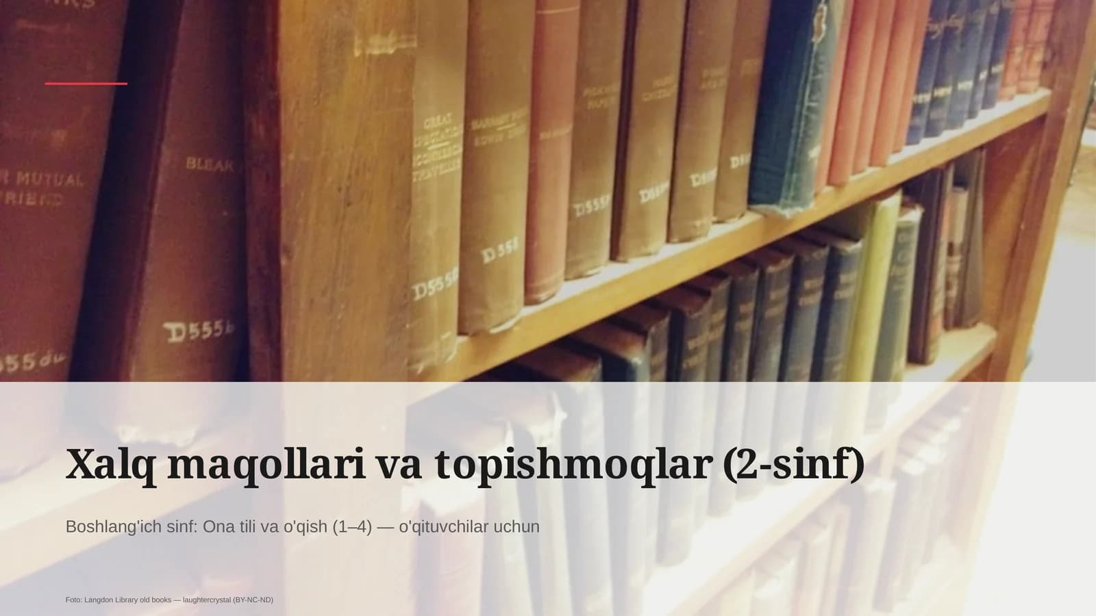 Xalq maqollari va topishmoqlar (2-sinf)