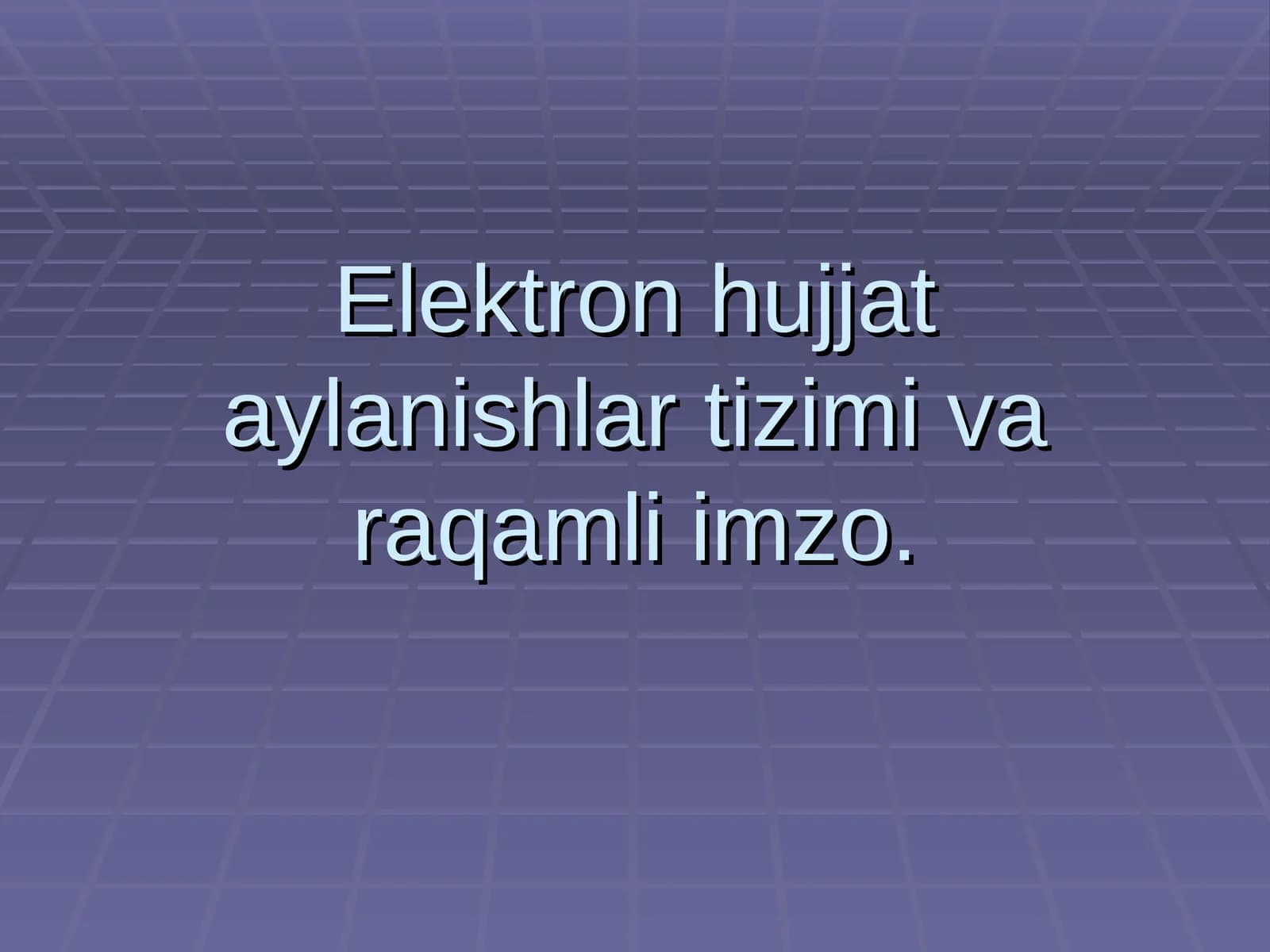 Elektron hujjat aylanishalar tizimi