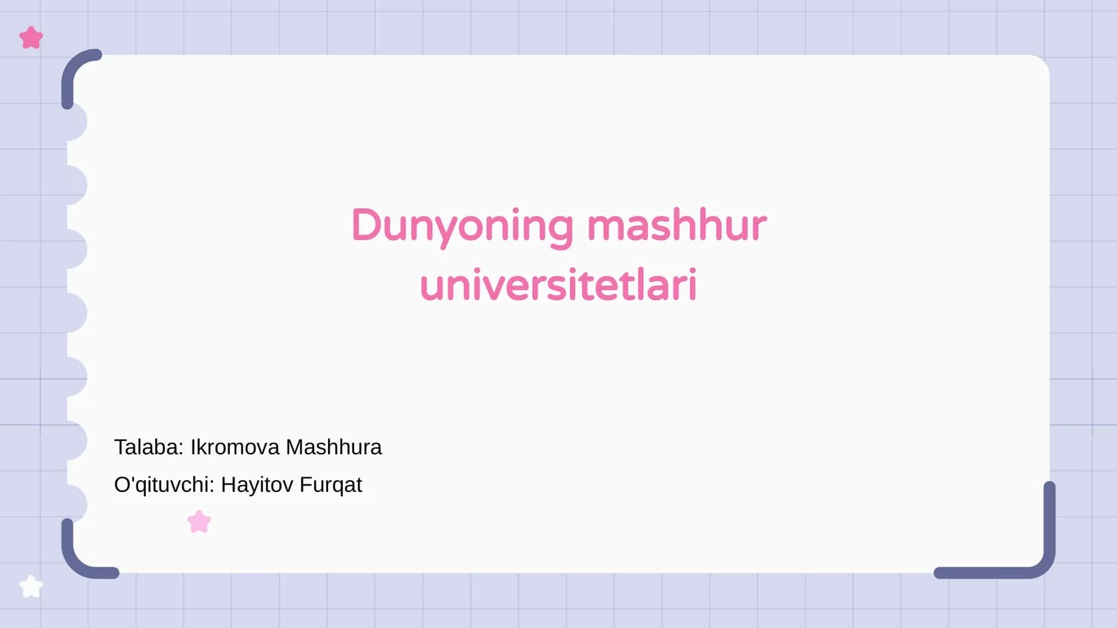 Dunyoning mashhur universitetlari