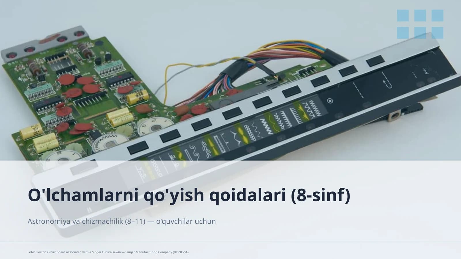 O'lchamlarni qo'yish qoidalari (8-sinf)