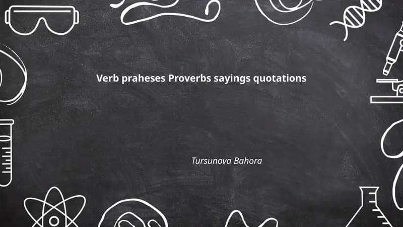 Verb praheses Proverbs sayings quotations
