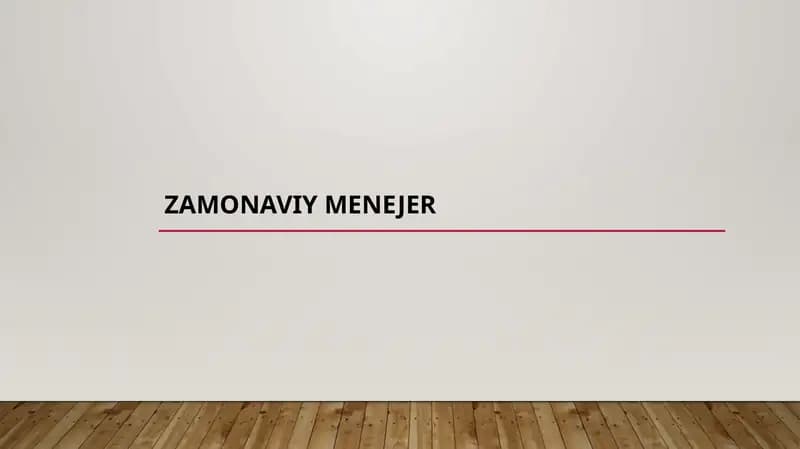 Zamonaviy menejer