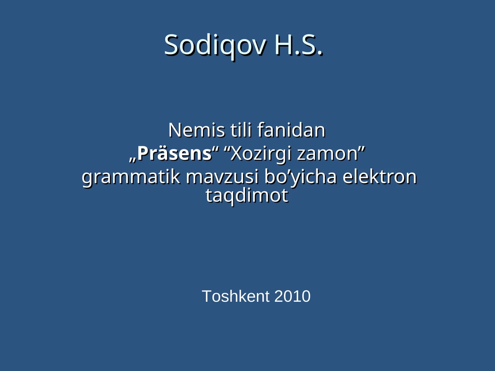 "Das Präsens"