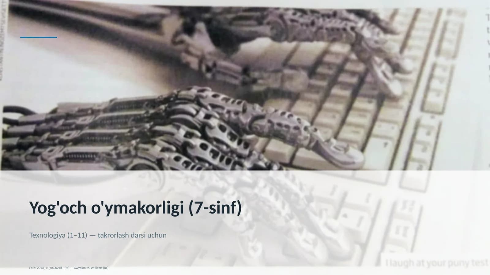 Yog'och o'ymakorligi (7-sinf)