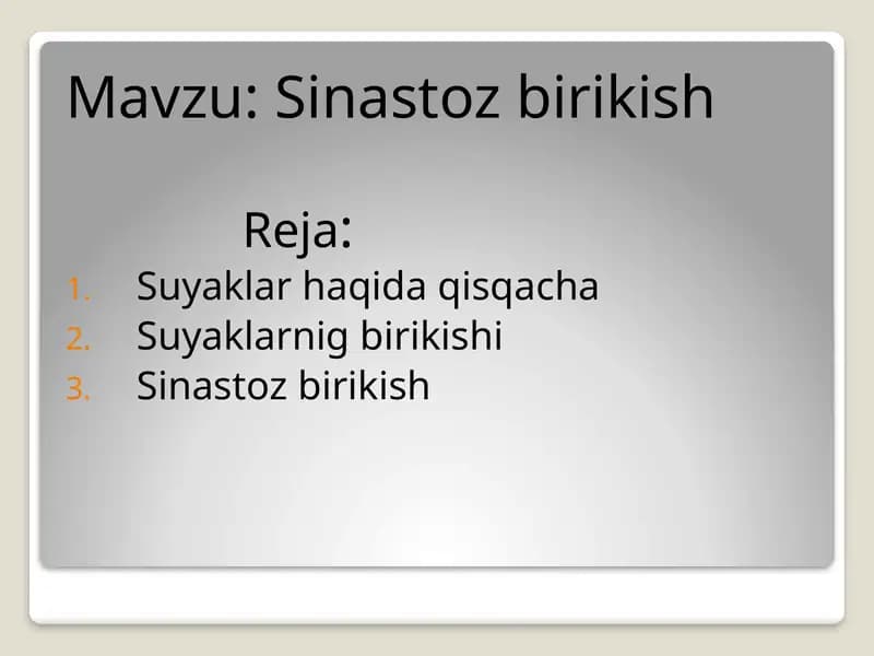 Sinastoz birikish