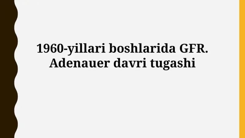 Adenauer Davri Oxiri