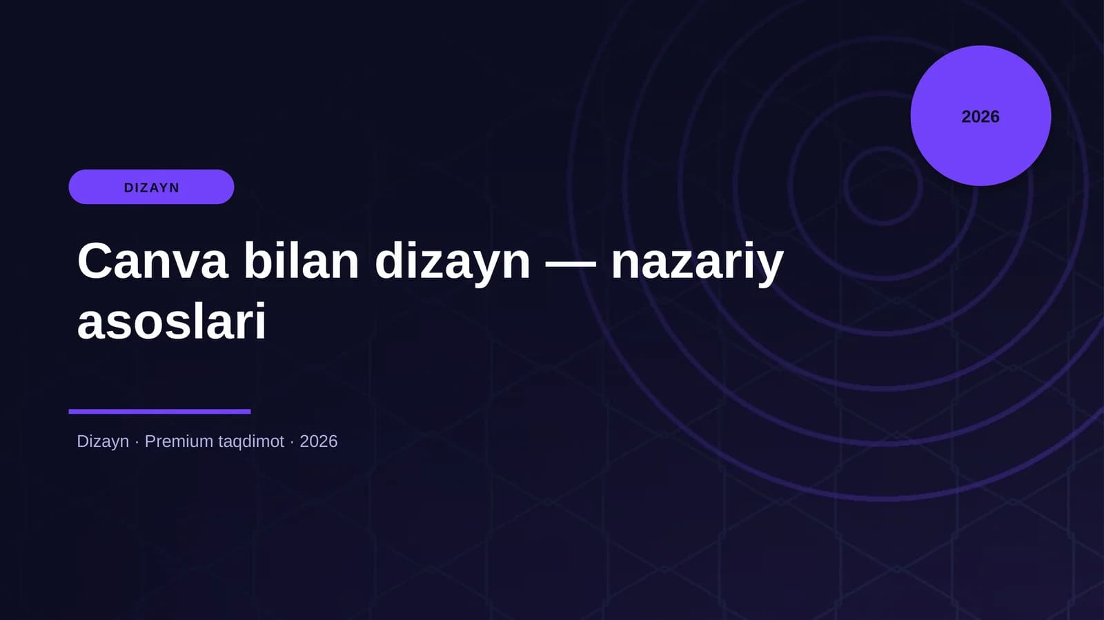 Canva bilan dizayn — nazariy asoslari