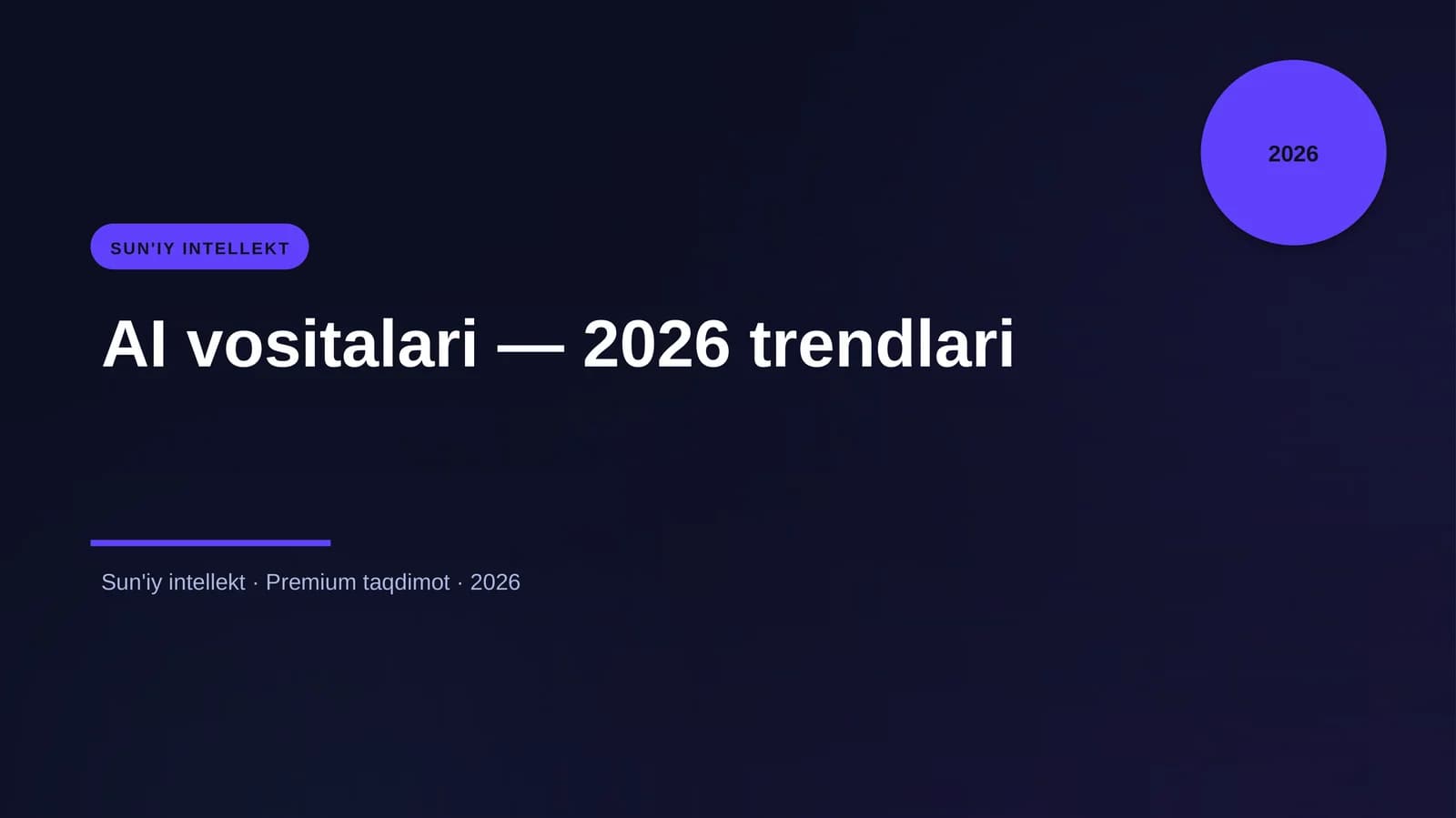 AI vositalari — 2026 trendlari