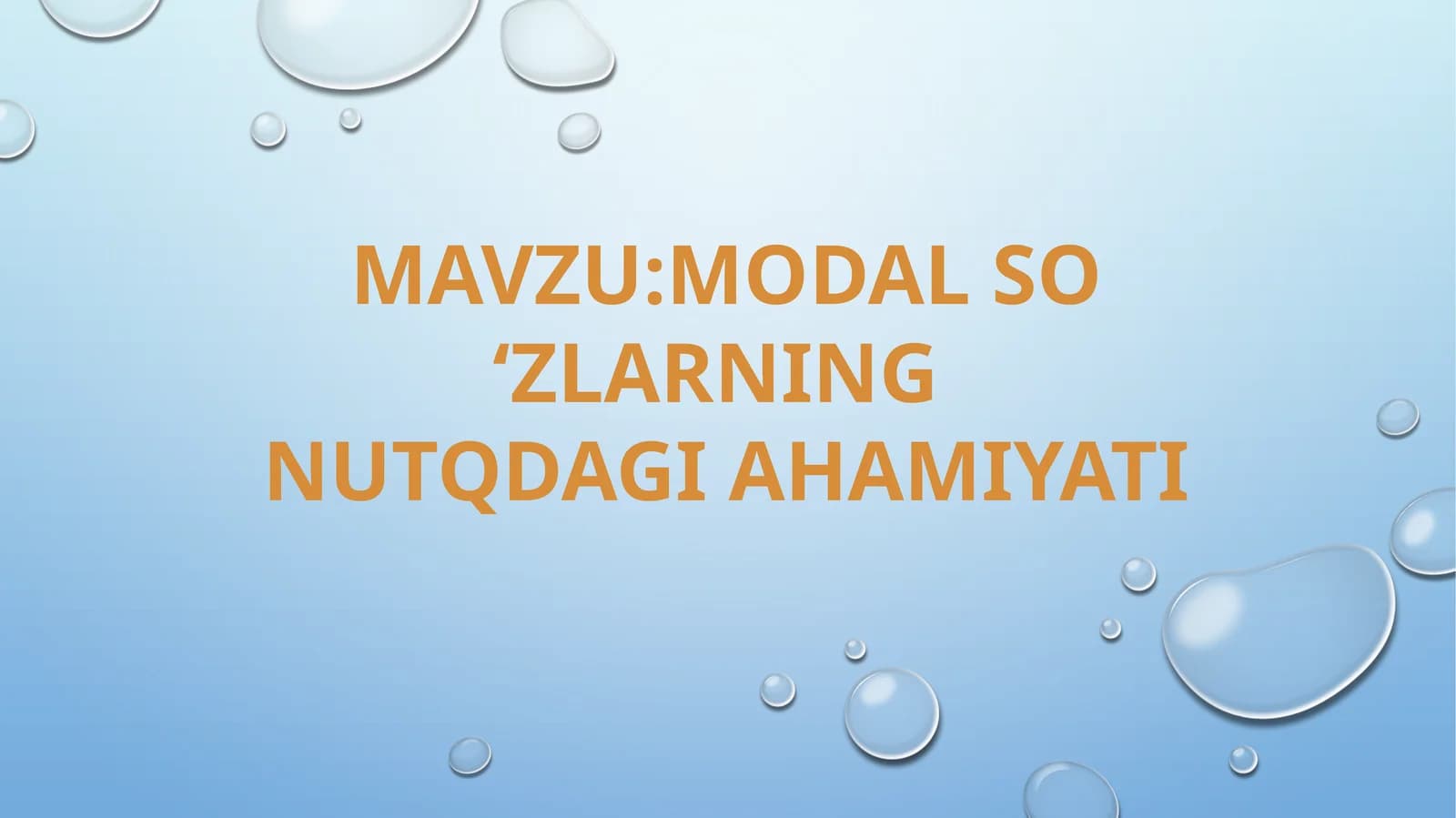 Modal so 'zlar