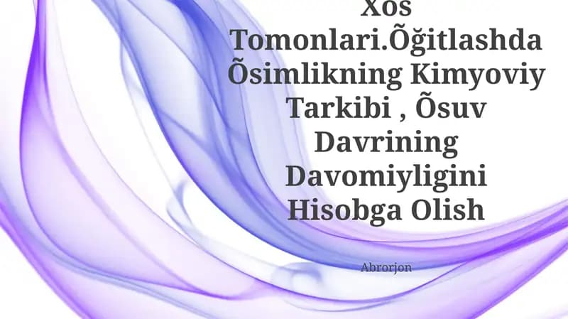 Donli Ekinlarni Õğitlashning Õziga Xos Tomonlari
