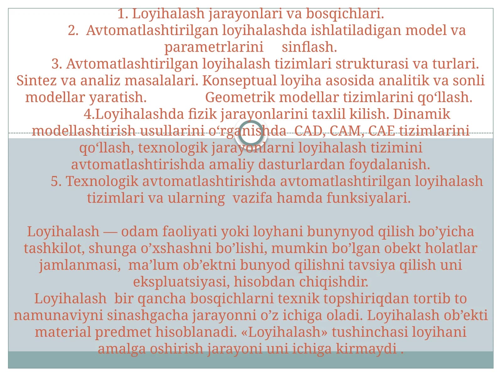 Avtomatlashtirilgan loyihalash tizimlari