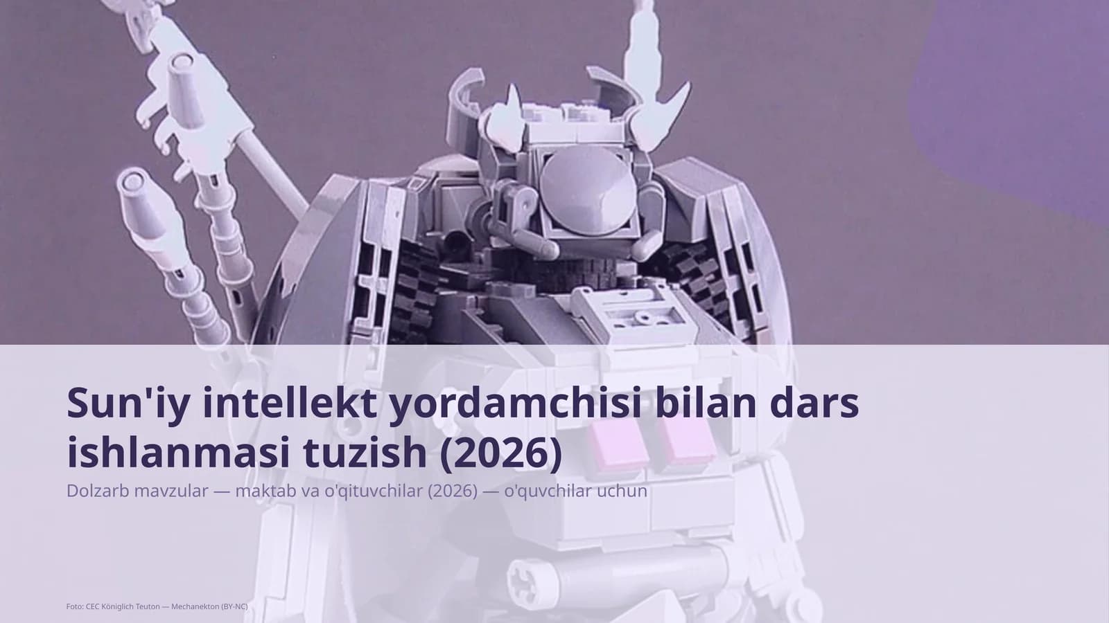 Sun'iy intellekt yordamchisi bilan dars ishlanmasi tuzish
