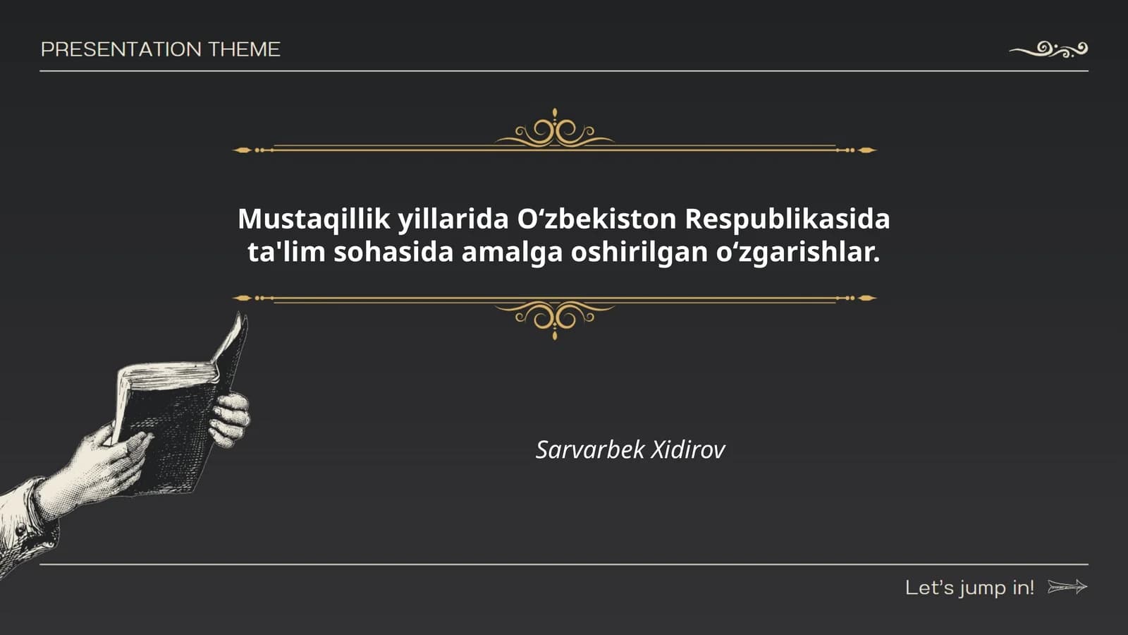 Ta'lim sohasida o'zgarishlar