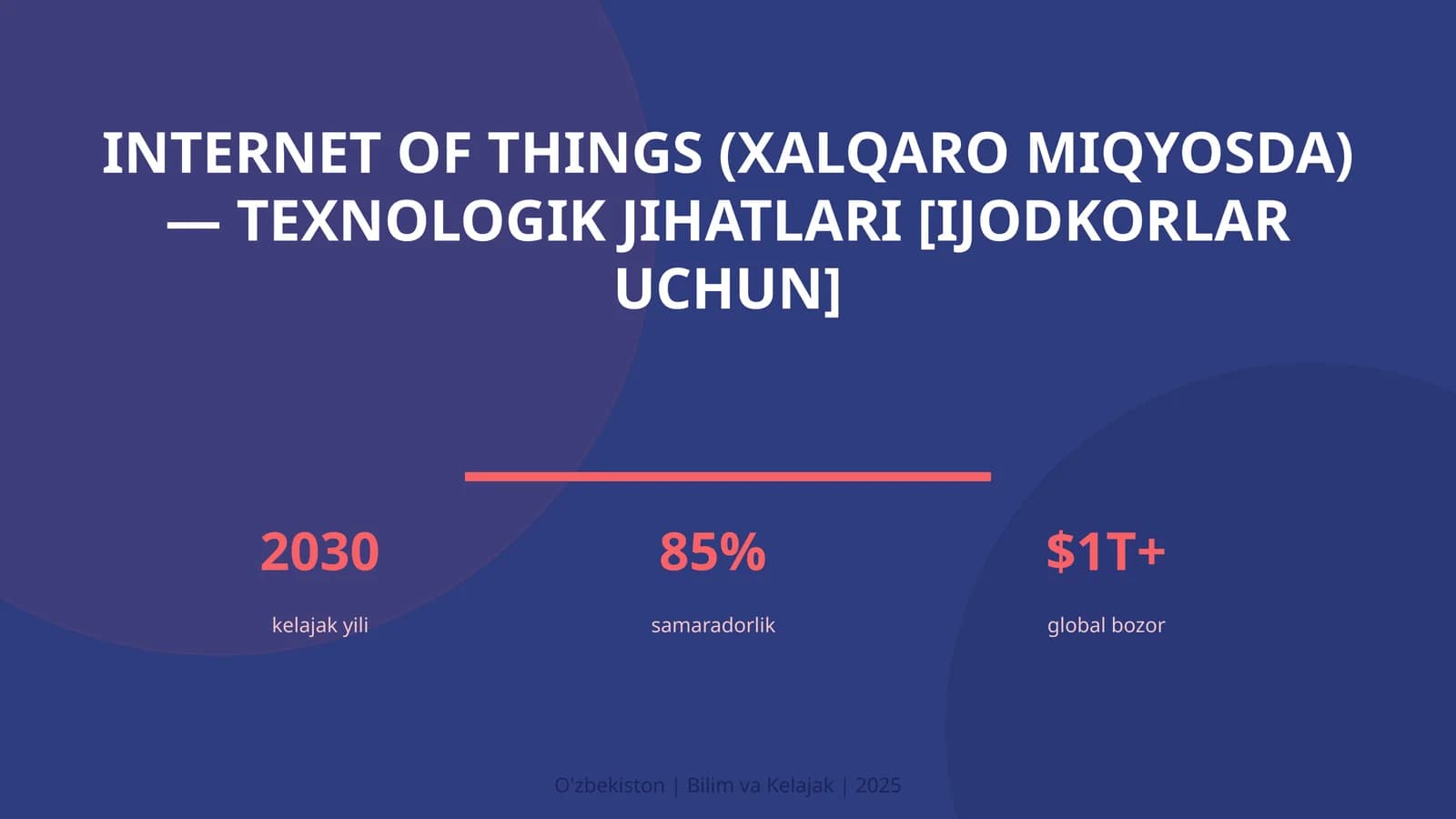 Internet of Things (xalqaro miqyosda) — texnologik jihatlari [ijodkorlar uchun]