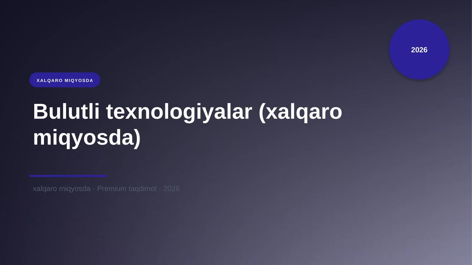 Bulutli texnologiyalar (xalqaro miqyosda)