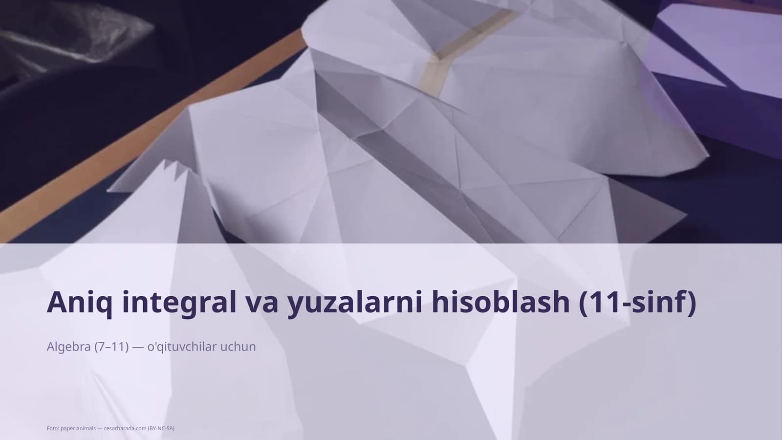 Aniq integral va yuzalarni hisoblash (11-sinf)