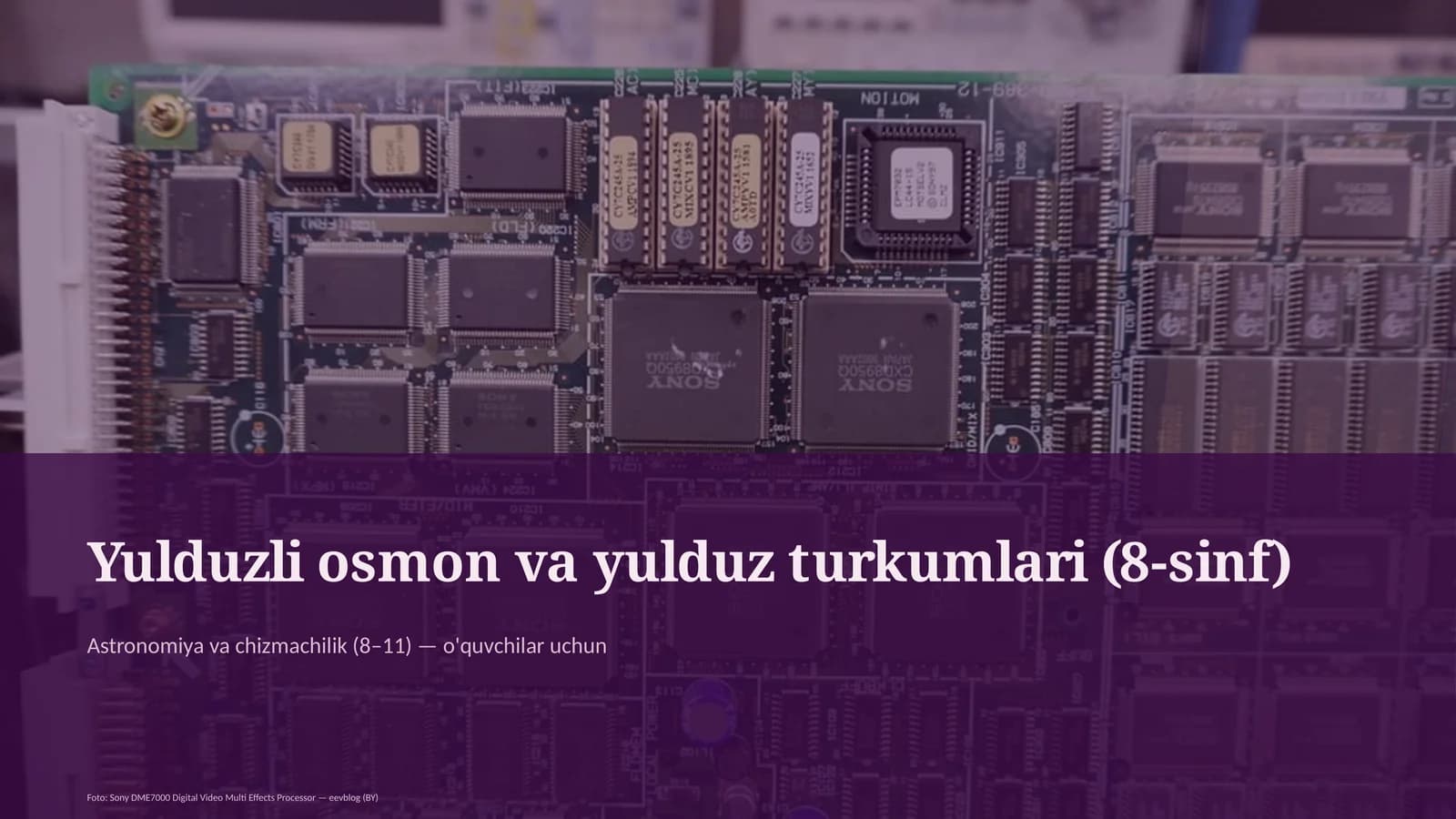 Yulduzli osmon va yulduz turkumlari (8-sinf)
