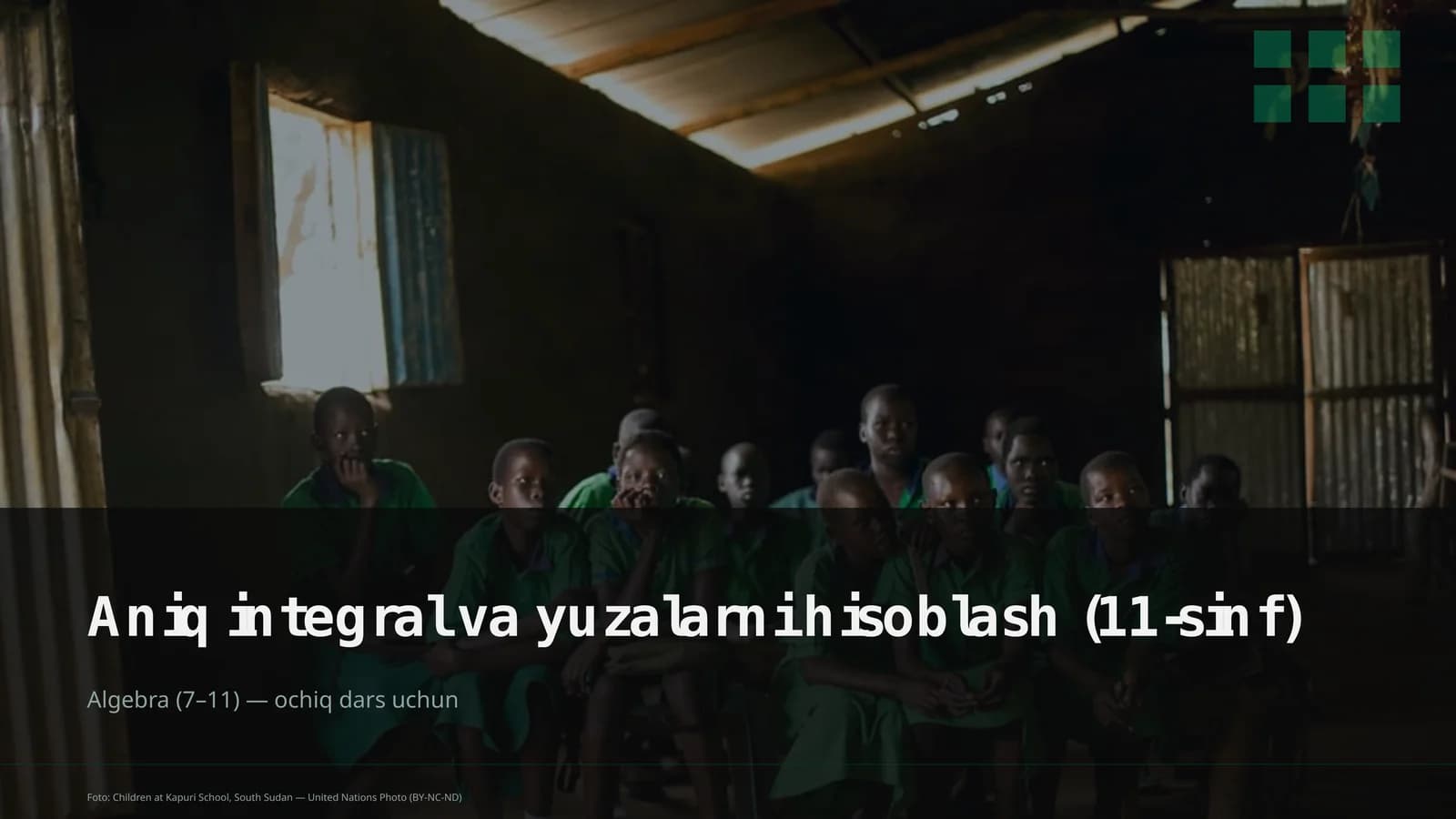 Aniq integral va yuzalarni hisoblash (11-sinf)