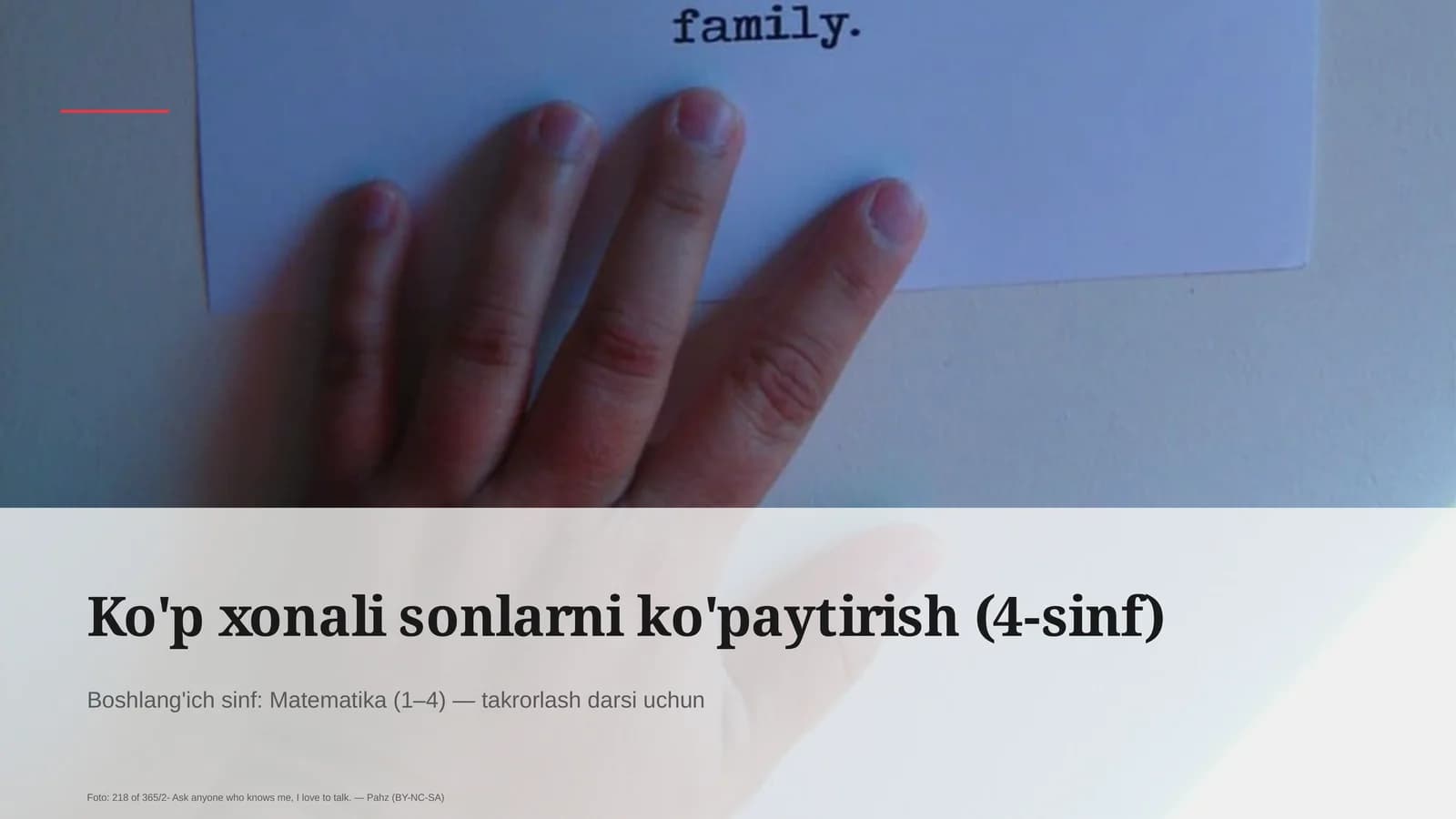 Ko'p xonali sonlarni ko'paytirish (4-sinf)