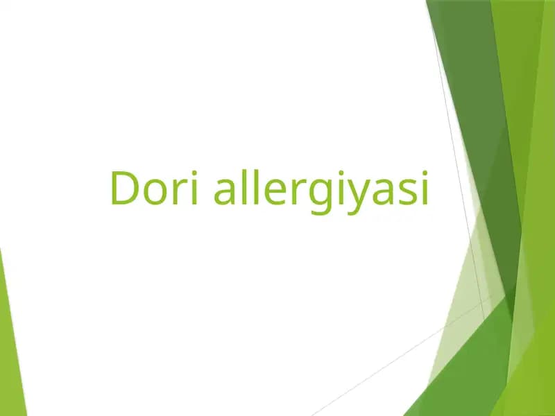 Dori    allergiyasi