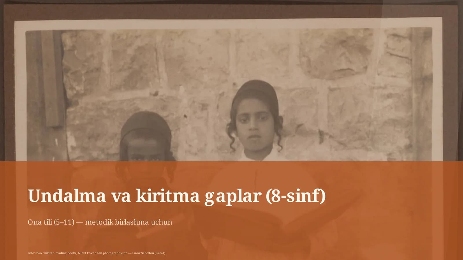 Ona tili (5–11) — metodik birlashma uchun