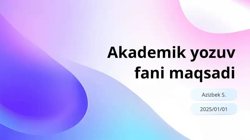 Akademik yozuv fani