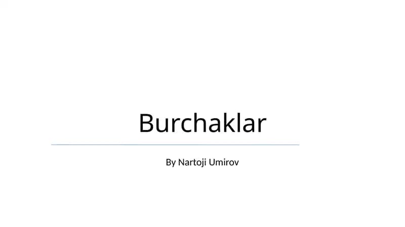 Burchaklar