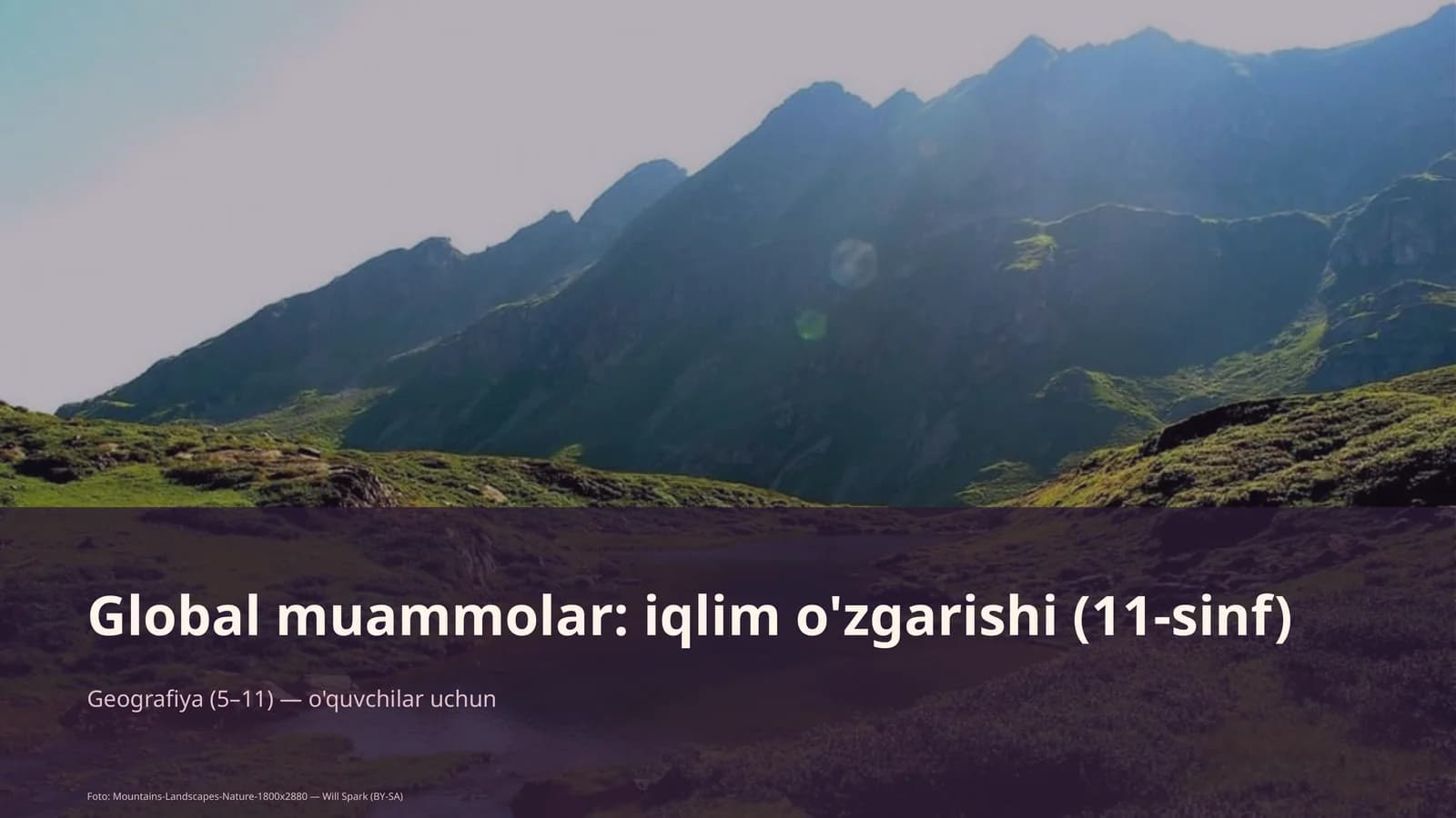 Global muammolar: iqlim o'zgarishi (11-sinf)