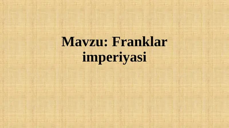 Franklar imperiyasi