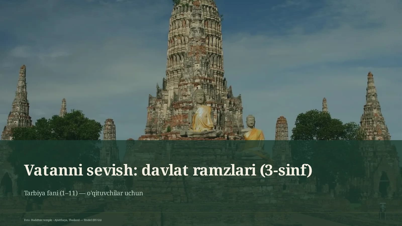 Vatanni sevish: davlat ramzlari (3-sinf)