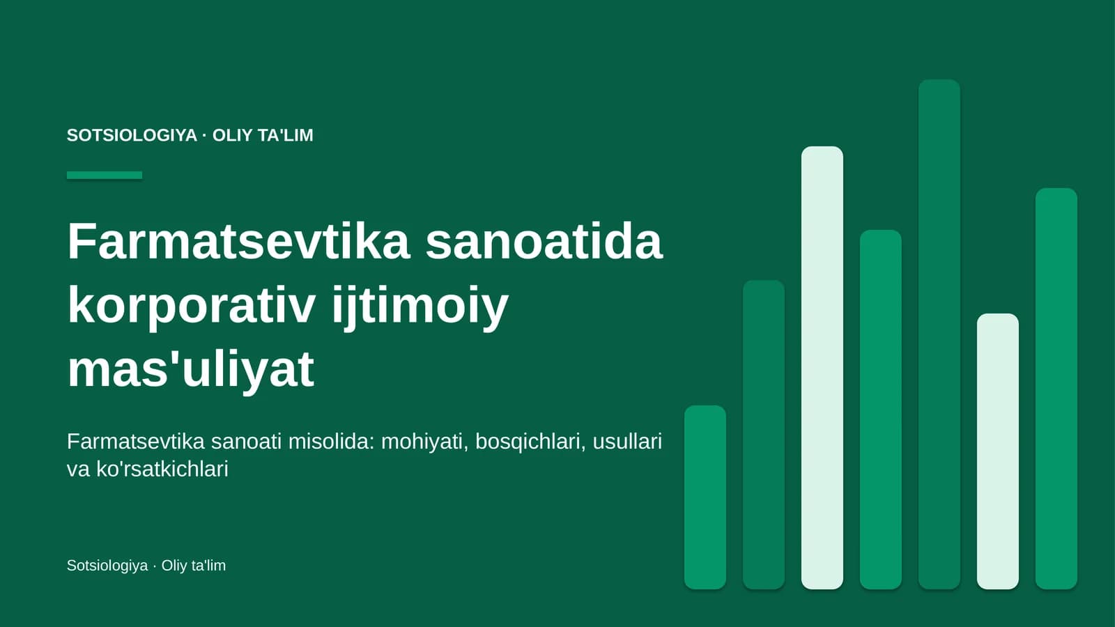 Farmatsevtika sanoatida korporativ ijtimoiy mas'uliyat