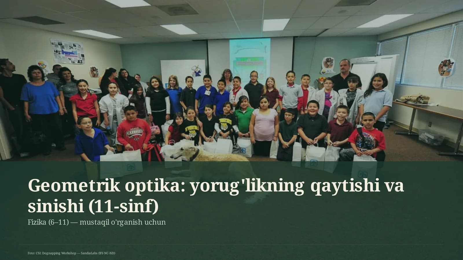 Geometrik optika: yorug'likning qaytishi va sinishi (11-sinf)