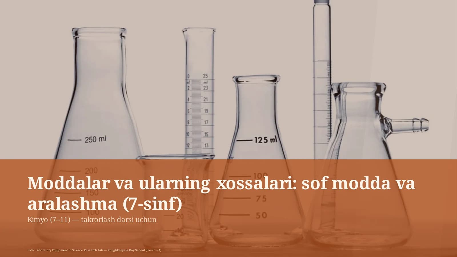 Moddalar va ularning xossalari: sof modda va aralashma (7-sinf)