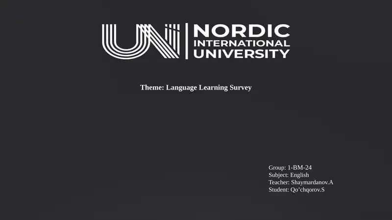 Language Learning Survey