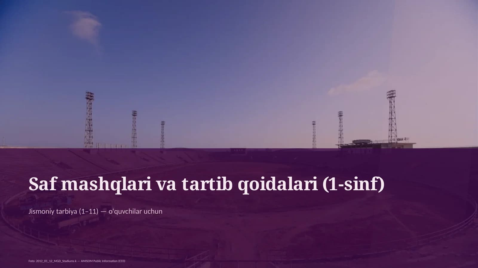 Saf mashqlari va tartib qoidalari (1-sinf)