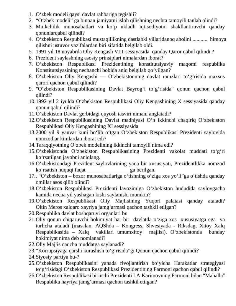 O‘zbek modeli