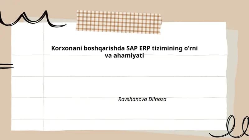 SAP ERP tizimi