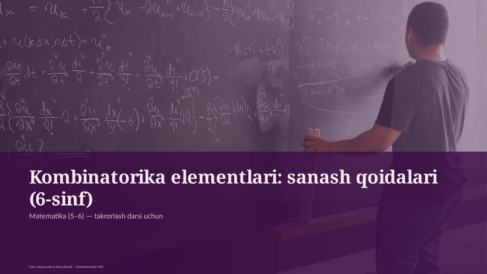 Kombinatorika elementlari: sanash qoidalari (6-sinf)